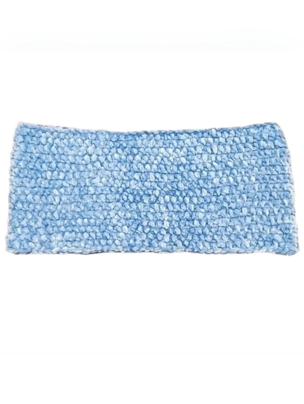 Handmade Adult Size Neck Warmer Cowl Scarflette Icy Blue - New